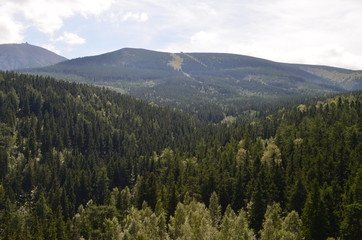 Widok Karkonoszy latem/View of The Karkonosze Mountains in summer, Lower Silesia, Poland