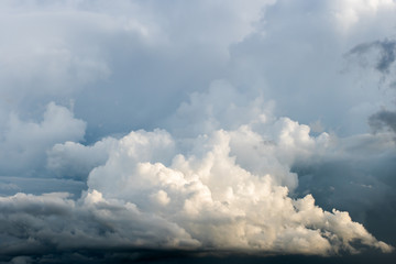 colorful dramatic sky with cloud at sunset