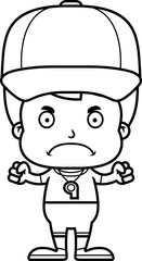Obraz premium Cartoon Angry Coach Boy