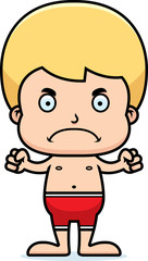 Cartoon Angry Boy Swimsuit