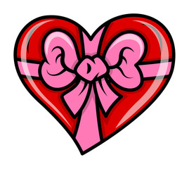 Valentine Heart Gift Vector