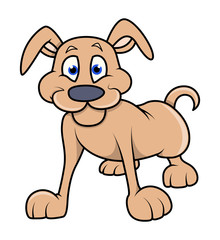 Vector Illustration of Cartoon Dog