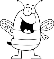 Cartoon Bee Waving