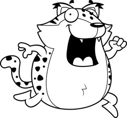 Cartoon Bobcat Running