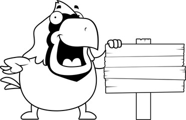 Cartoon Cardinal Sign