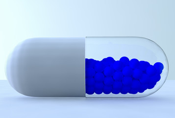 A close up of many colorful pills