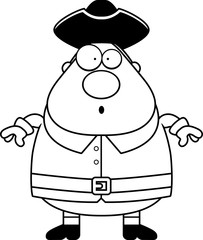 Surprised Cartoon Colonial Man