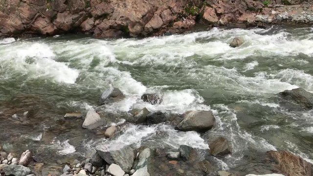 fast flowing river (firtina deresi )  forest and mountain, from rize turkey
