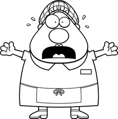 Scared Cartoon Lunch Lady