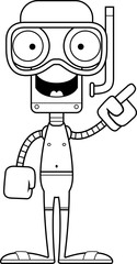 Cartoon Snorkeler Robot Idea