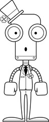 Cartoon Surprised Irish Robot