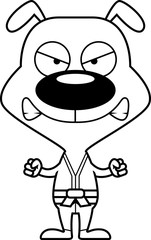Cartoon Angry Karate Puppy