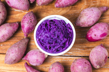 Purple sweet potato mash
