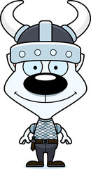 Cartoon Smiling Viking Kitten