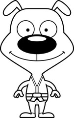 Cartoon Smiling Karate Puppy