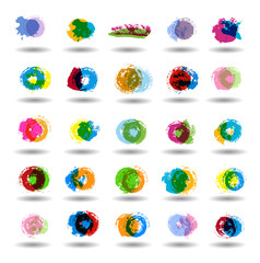 Colorful Grunge Circle Banners