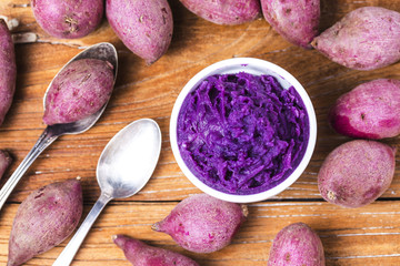Purple sweet potato mash