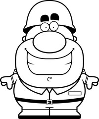 Smiling Cartoon Soldier