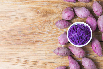 Fototapeta na wymiar Purple sweet potato mash