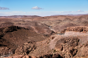 Road in the Atlas Mountains, south of Morocco