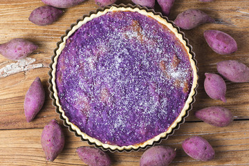 Purple potato pie, purple potato