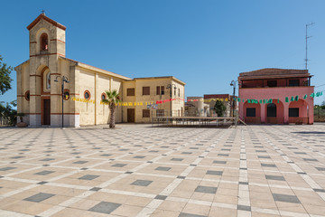 Borgo Bonsignore (Agrigento, Italy) - The central square of the little rural village