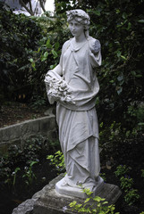Spring figure statue. Heritage marble statuary at the Royal Botanic Gardens, Sydney. Originating...