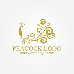 Fototapeta na wymiar Peacock logo