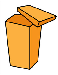 Open Gift Box Vector Design Element