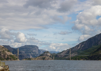 The Lysefjord bridge in Norway near Stavanger