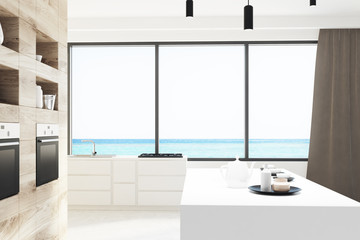 Ocean view kitchen interior