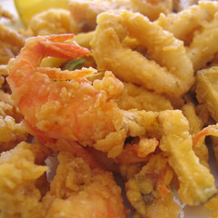 Fried seafood