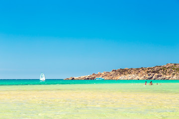 Obraz premium The beach of Chia su Giudeu, Sardinia