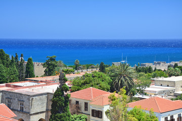 Obraz premium View on Rhodes old town