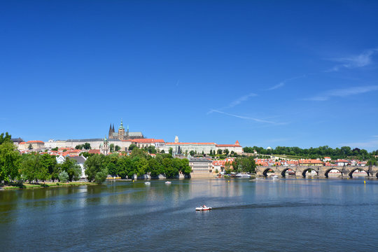 Prague landmark view