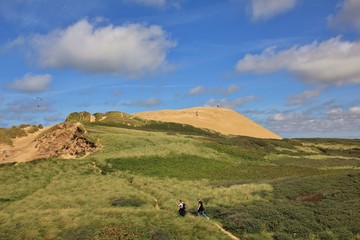Fototapeta na wymiar View of the Rubjerg Knude, high sand dune at the west coast of Denmark.