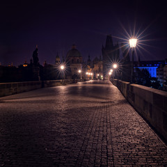 Prague at night