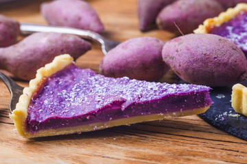 Purple potato pie, purple potato