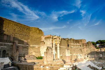 Italian architecture of Rome. Atmospheric city. Famous, the main attractions.