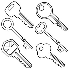 Assorted Keys Illustration