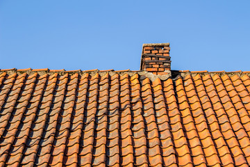 An old tiled roof