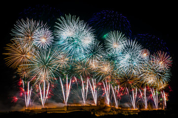 Feux d'artifice 14 juillet 2016 de Carcassonne