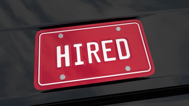 Hired License Plate Car Transportation Job 3d Animation