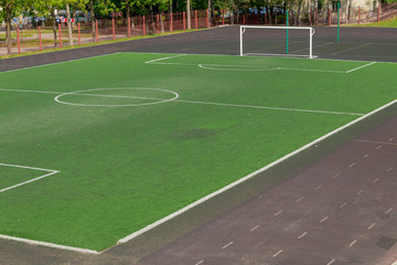 Football field in the school yard 1
