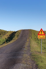 Einbahnstraße auf Island