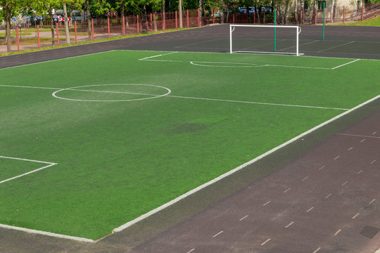 Football Field In The School Yard 1