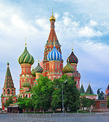 Saint Basil's Cathedral in Red Square in summer, Moscow, Russia