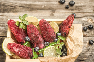 homemade ice cream in forms