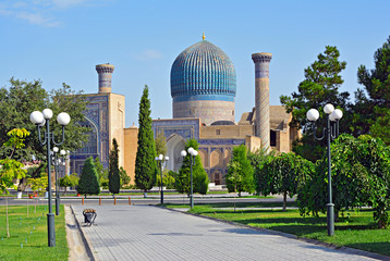 Obraz premium Gur Emir mausoleum of Tamerlane or Amir Timur in Samarkand, Uzbekistan
