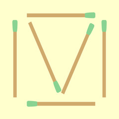 A match set as a test of creative thinking. Compare your matches